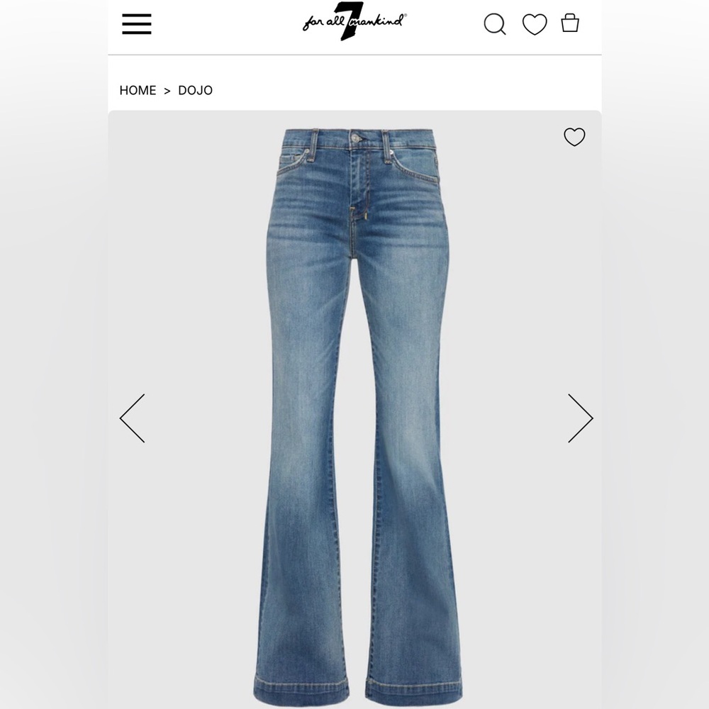 7 For All Mankind Blue Flare Jeans